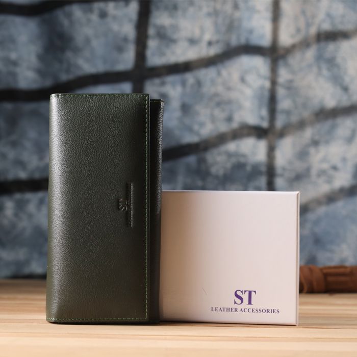 Кошелек ST Leather Из натуральной кожи Зеленый (23067) изображение 12