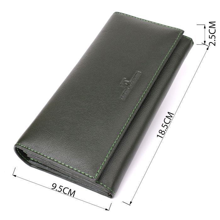 Кошелек ST Leather Из натуральной кожи Зеленый (23067) изображение 3