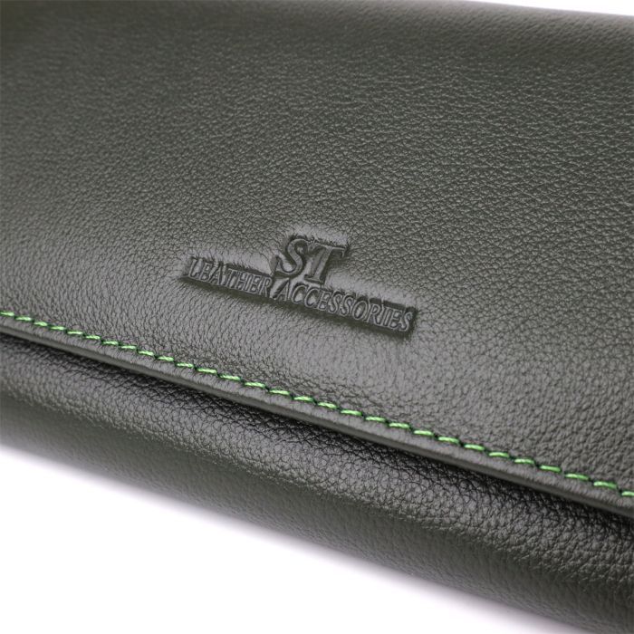 Кошелек ST Leather Из натуральной кожи Зеленый (23067) изображение 5
