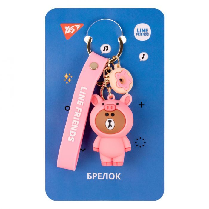 Брелок Yes колекція Piggy Brown Line Friends (559363) зображення 2