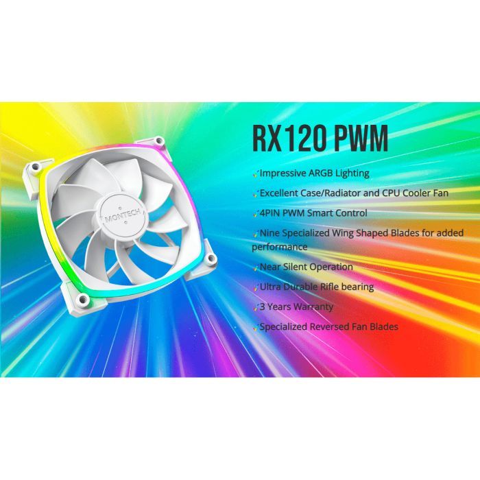 Кулер для корпуса MONTECH RX120 PWM (W31) изображение 8