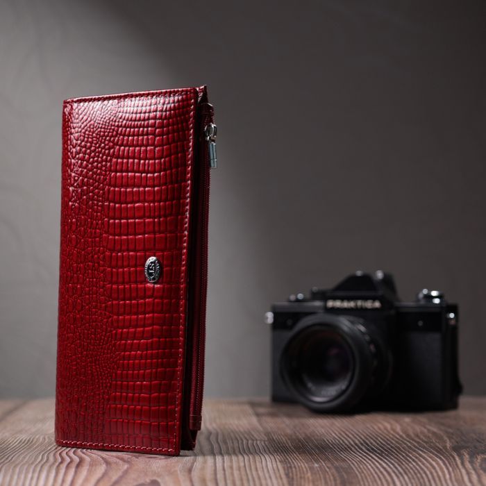 Гаманець ST Leather З натуральної шкіри Червоний (22715) зображення 9