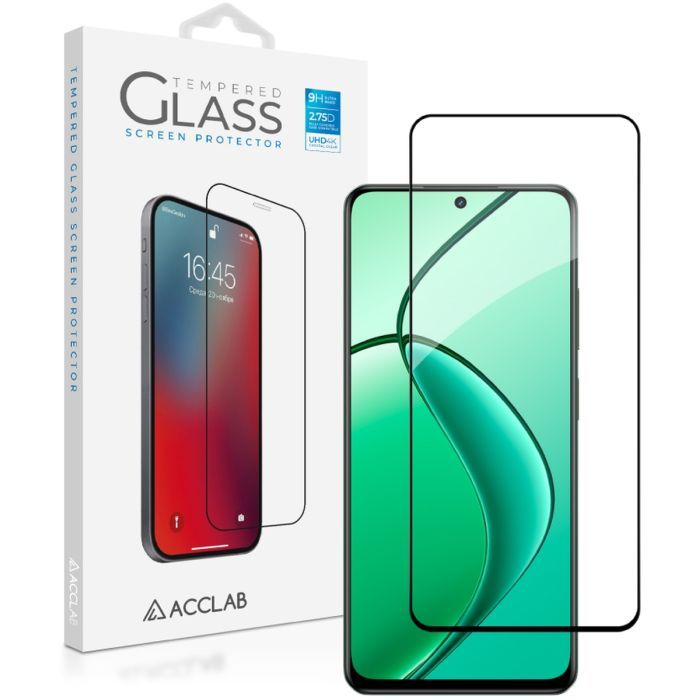 Скло захисне ACCLAB Full Glue Realme 12+ Black (1283126592454)