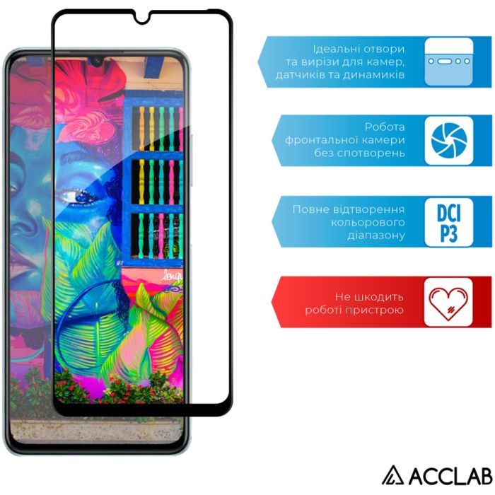 Скло захисне ACCLAB Full Glue ZTE Blade A72S Black (1283126575792) зображення 5