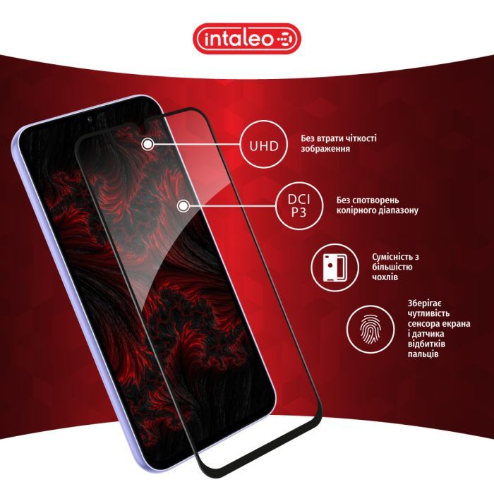Стекло защитное Intaleo Full Glue Samsung A34 5G Black (1283126559839) изображение 4