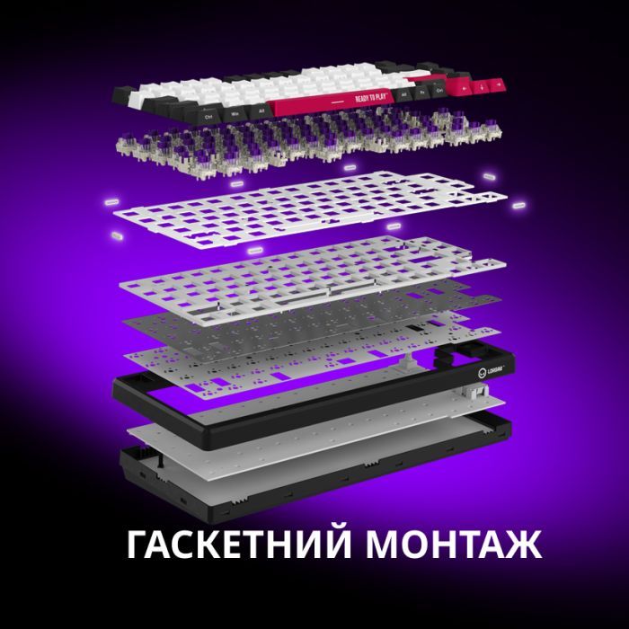 Клавиатура Lorgar KBP7075W Pro RGB Wireless/Bluetooth/USB UA Black/yellow (LRG-KBP7075W-YL-US) изображение 6