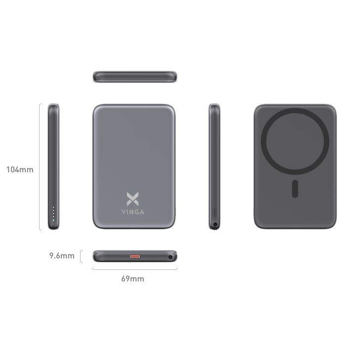 Батарея універсальна Vinga 5000 mAh 20W/15W Wireless (VPBB520WL) зображення 6