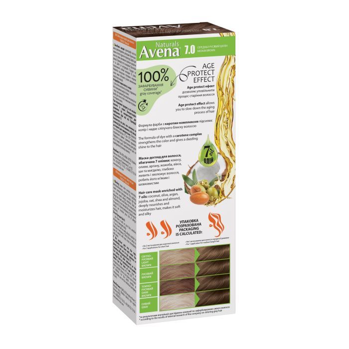 Краска для волос Acme Color Avena Naturals Стойкая 7.1 - Cold Blonde Brown (4823115503121) изображение 2