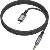 Кабель мультимедийный Lightning to 3.5mm M 1.0m grey BOROFONE (6941991118975) изображение 2