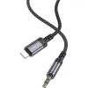 Кабель мультимедийный Lightning to 3.5mm M 1.0m grey BOROFONE (6941991118975) изображение 4