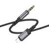 Кабель мультимедийный Lightning to 3.5mm M 1.0m grey BOROFONE (6941991118975) изображение 5
