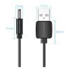 Кабель живлення USB to DC 3.5mm 5V 1.0m 2.0A black Vention (CEXBF) зображення 4