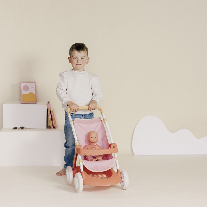Коляска для кукол Smoby Baby Nurse Терракотовая пудра. Прогулка, с корзиной, 18 мес + (7600254024) изображение 3