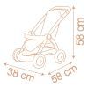 Коляска для кукол Smoby Baby Nurse Терракотовая пудра. Прогулка, с корзиной, 18 мес + (7600254024) изображение 6