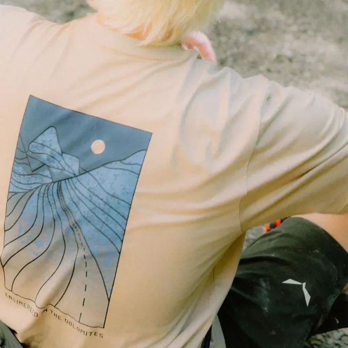 Футболка Salewa Eagle Sunset Loose T-Shirt Mns 29150 7180 - 50/L - бежевий (013.012.1322) зображення 3