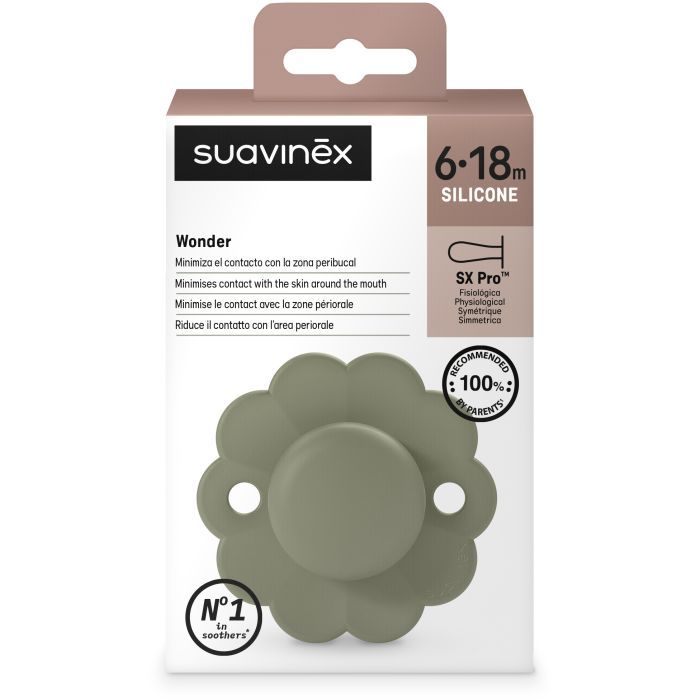 Пустышка Suavinex Wonder фізіологічна, 6-18 місяців, світло-блакит (308387) изображение 3