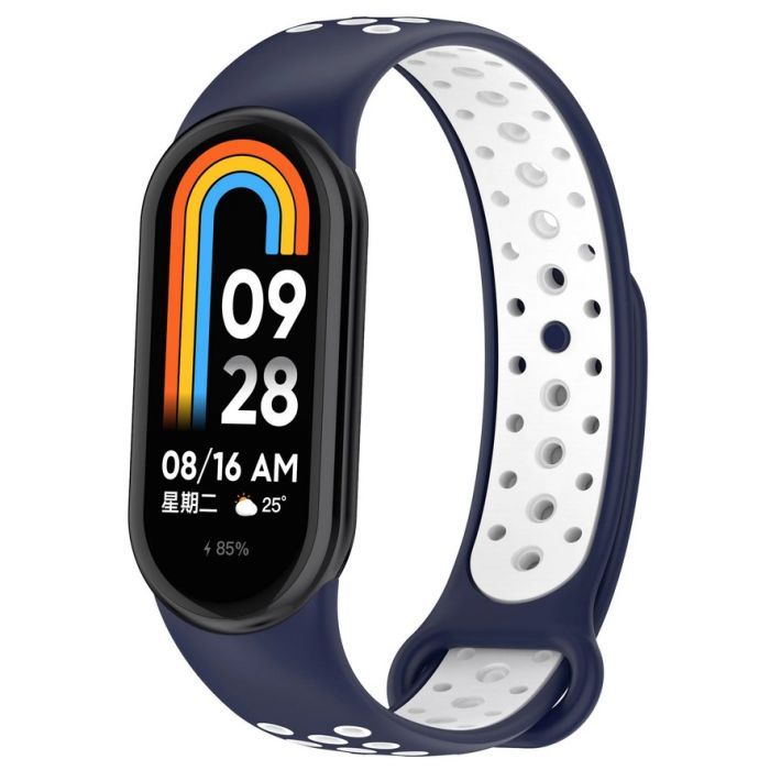 Ремінець до фітнес браслета BeCover Vents Style для Xiaomi Mi Smart Band 10 Black-Green (713629) зображення 2