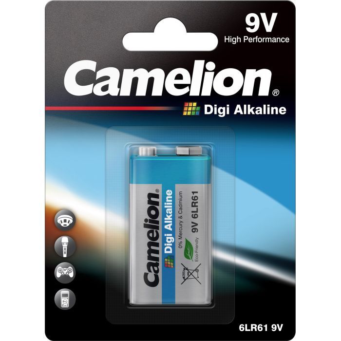 Батарейка Camelion Крона 6LR61 9V Digi Alkaline * 1 (6LR61-BP1DG)