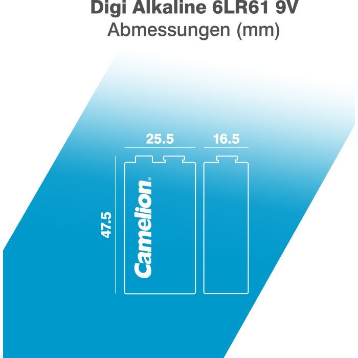 Батарейка Camelion Крона 6LR61 9V Digi Alkaline * 1 (6LR61-BP1DG) изображение 4