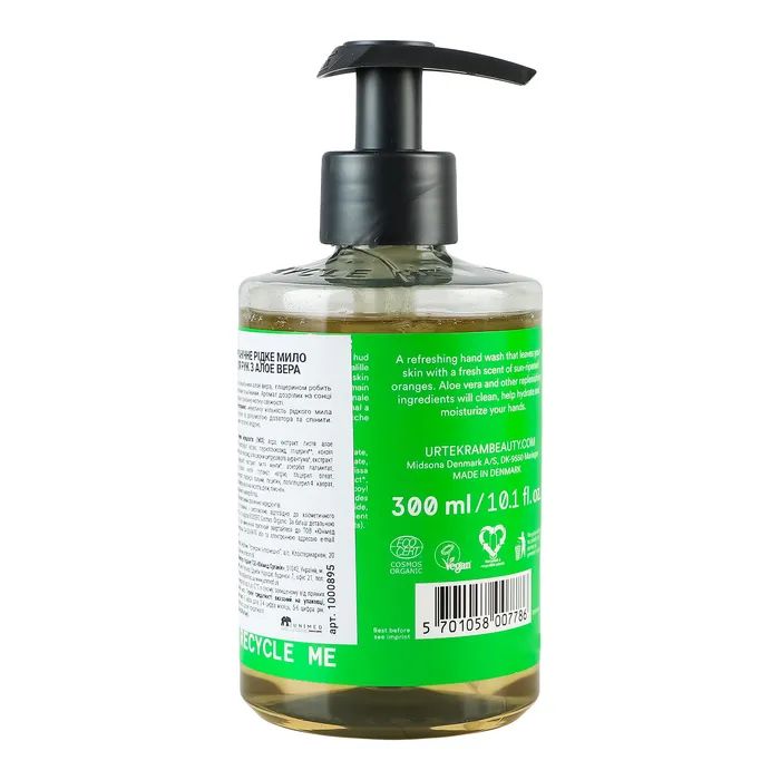Рідке мило Urtekram Aloe Vera Hand Soap Organic 300 мл (5701058007786) зображення 4