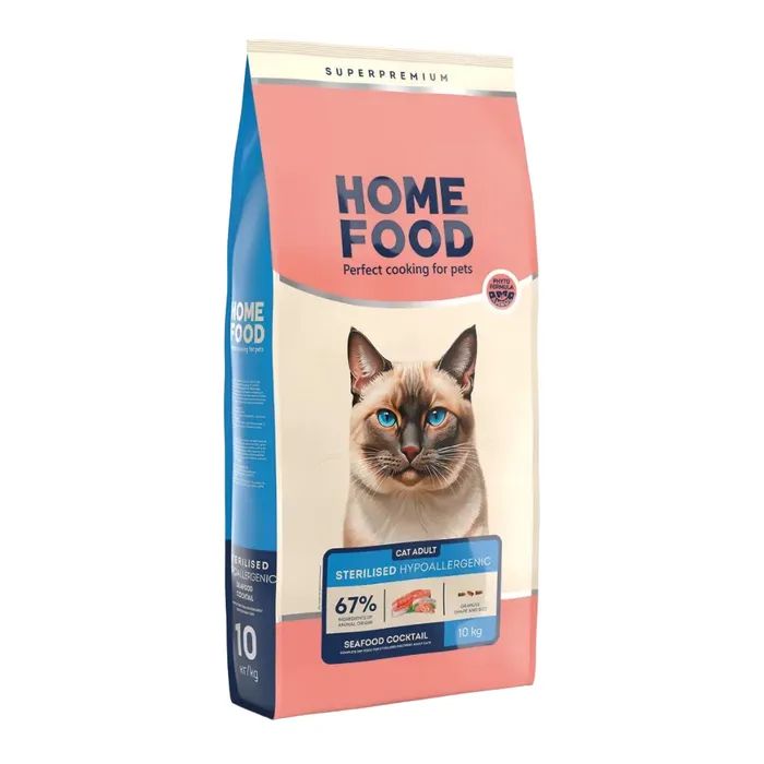 Сухий корм для кішок Home Food Hypoallergenic For sterilised морський коктейль 200 г (4820290090118)