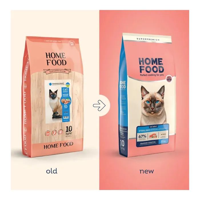Сухий корм для кішок Home Food Hypoallergenic For sterilised морський коктейль 200 г (4820290090118) зображення 2
