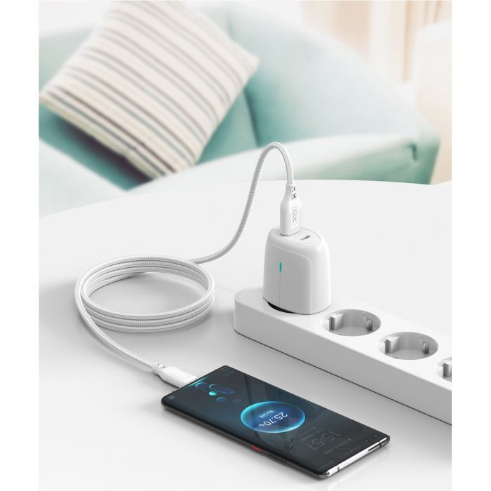 Дата кабель USB 2.0 AM to USB-C 1.0m braided black XO (NB235_C_Black) изображение 8