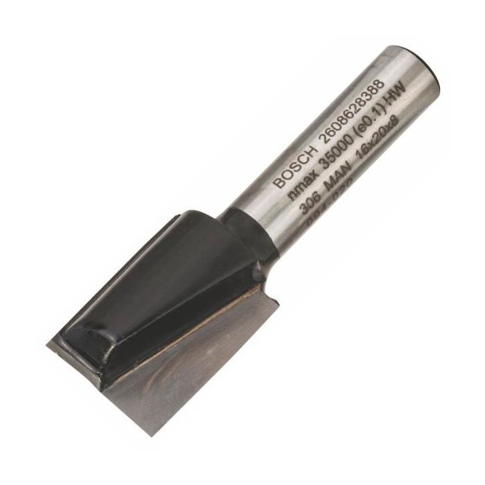 Фреза Bosch Professional пазова з двома лезами Std S8 D16 L20 (2.608.628.388)
