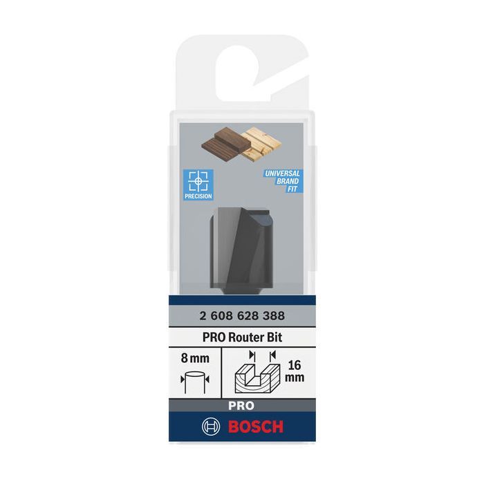 Фреза Bosch Professional пазова з двома лезами Std S8 D16 L20 (2.608.628.388) зображення 2