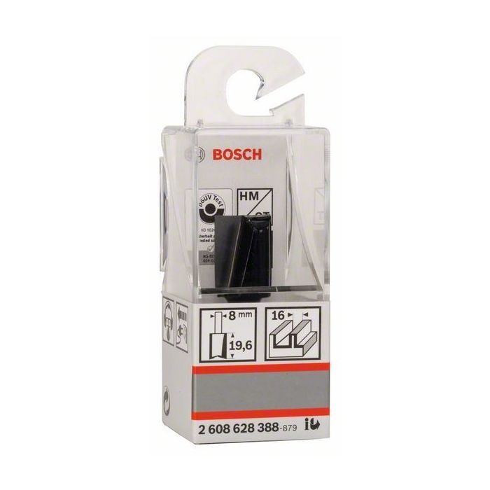 Фреза Bosch Professional пазова з двома лезами Std S8 D16 L20 (2.608.628.388) зображення 6