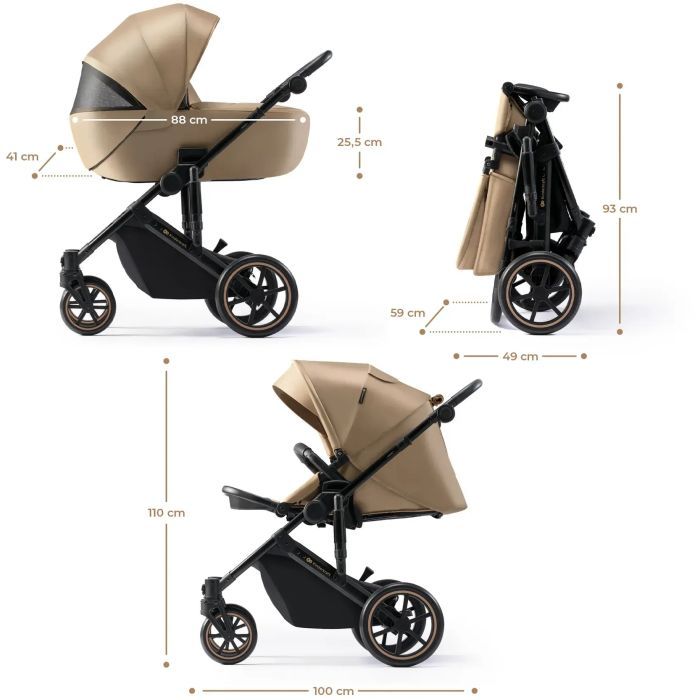 Коляска Kinderkraft 2 в 1 Prime 2 Venezian Black (KSPRIM02BLK2000 (5902533922895) зображення 5