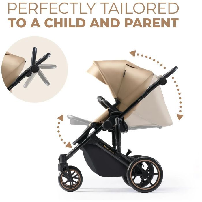 Коляска Kinderkraft 2 в 1 Prime 2 Venezian Black (KSPRIM02BLK2000 (5902533922895) зображення 6