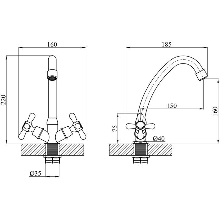 Змішувач Agua Toledo-C033 (CV017360) зображення 6