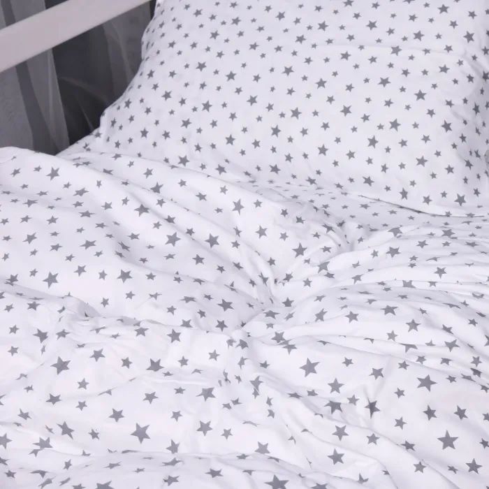 Постельное белье MirSon 016 White Stars Фланель 143х210 полуторный (2200009652103) изображение 4