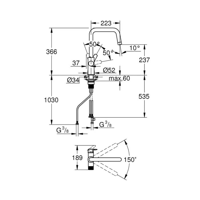 Змішувач Grohe QuickFix 30631000 (CV036255) зображення 3