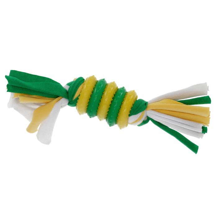 Игрушка для собак MISOKO&CO Кольцо с веревками зеленое с желтым 20 см (BEITR00181-ZG)