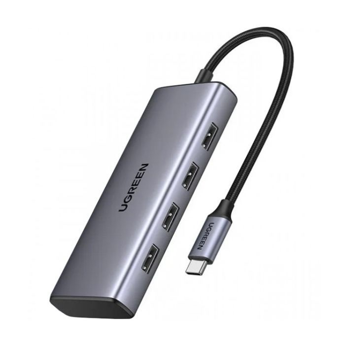 Порт-реплікатор Ugreen Dock CM498 USB 3.0 Type-C -> 1хUSB-A 3.0/3хUSB-A 2.0/2xHDMI 4K 30Гц PD (35897)