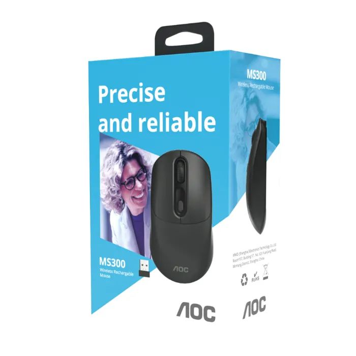 Мышка AOC MS300B Wireless/Bluetooth Black (MS300B/LA) изображение 12