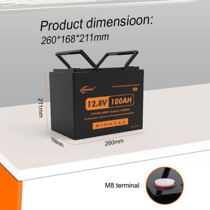 Батарея LiFePo4 JSDS 12.8V 100Ah (JSDS12100) зображення 5