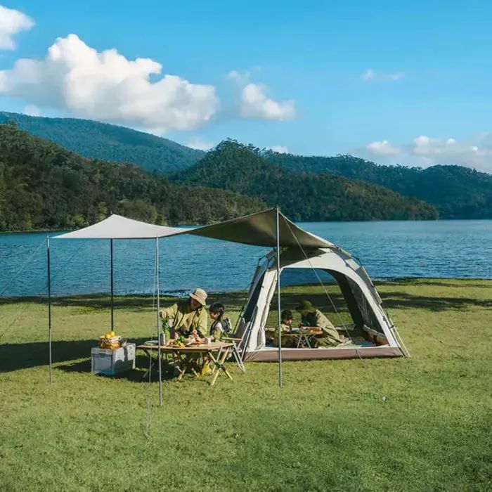 Палатка Naturehike чотиримісний із тентом автоматичний Ango CNK2550WS010, коричневий (6927595789094) изображение 4