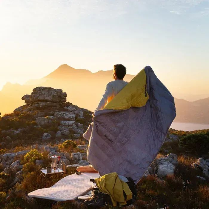 Спальный мешок Naturehike з натуральним пухом CW700 CNK2450WS048, M, чорно-блакитний (6927595788387) изображение 5