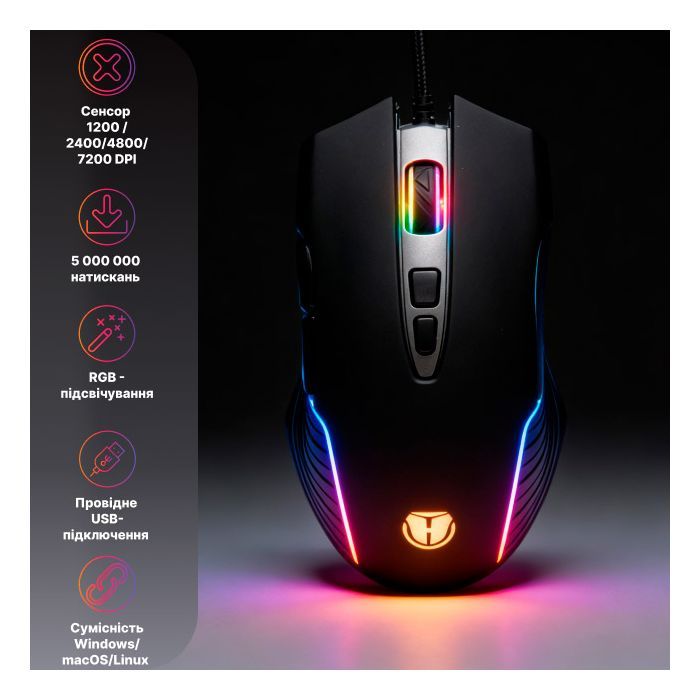 Мышка Hölmer M-03GS USB Black (M-03GS) изображение 12