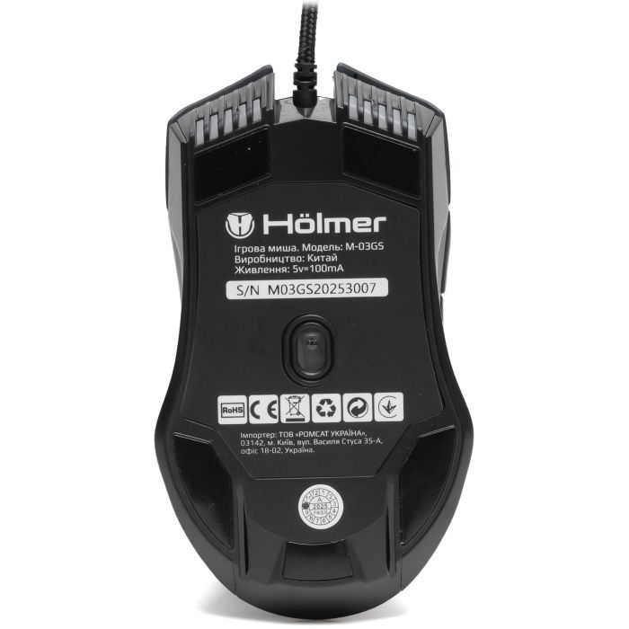 Мышка Hölmer M-03GS USB Black (M-03GS) изображение 9