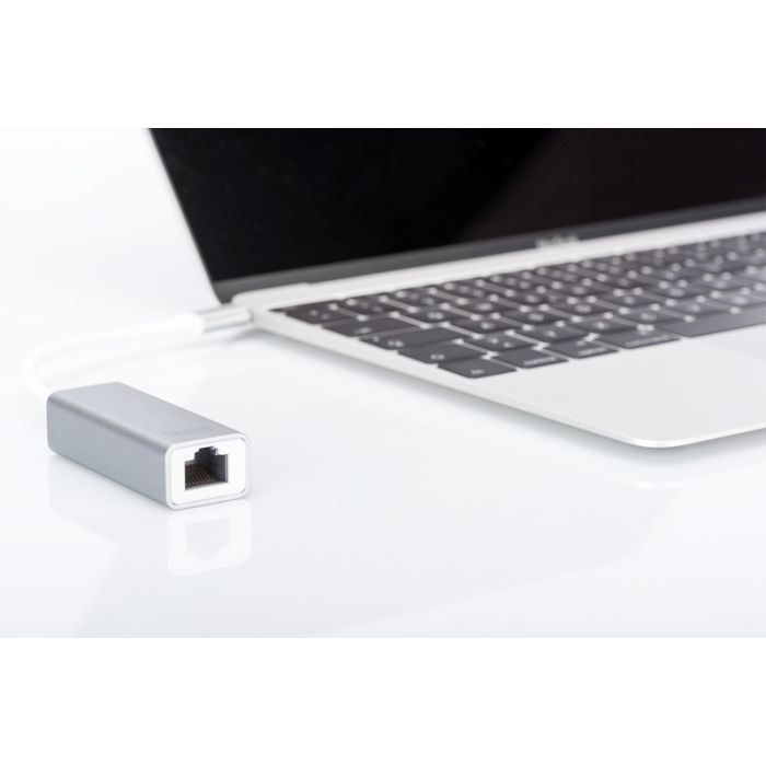 Переходник USB-C to RJ45 Ethernet 1000Mbps Digitus (DN-3024) изображение 2