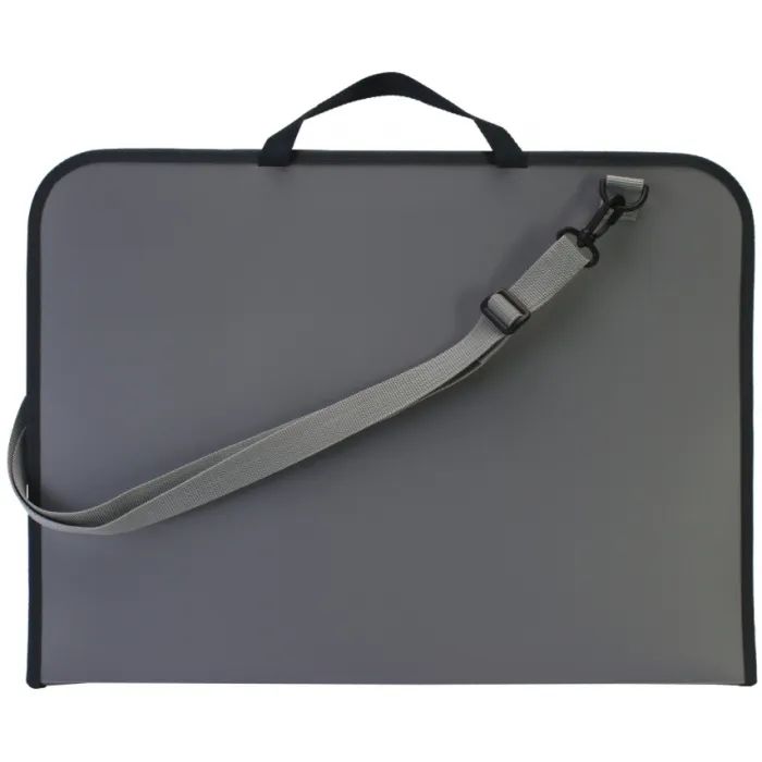 Папка - портфель Maxi А3 пластиковий на блискавці, сірий (MX30006)