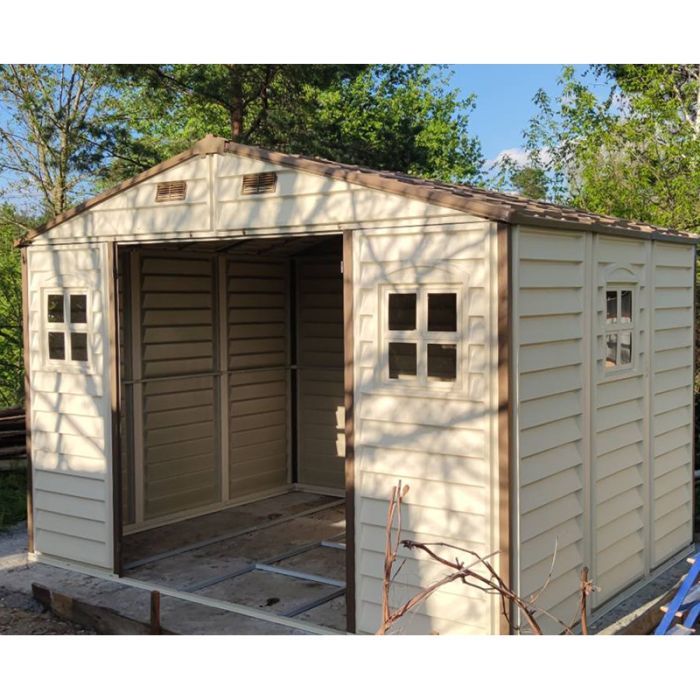 Садовий будиночок Duramax пластиковий WoodSide 325х247х231 см слонова кістка (5190) зображення 10