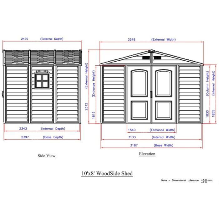 Садовий будиночок Duramax пластиковий WoodSide 325х247х231 см слонова кістка (5190) зображення 2