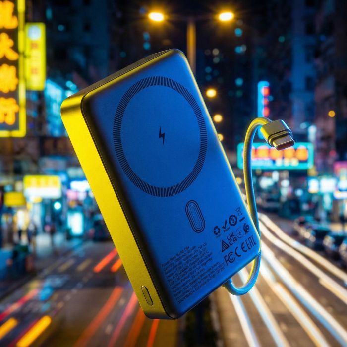 Батарея універсальна HOCO 10000 mAh Origen Dual PD/20W Magnetic with cable Type-C Metal Gray (Q44 / 714983) зображення 11