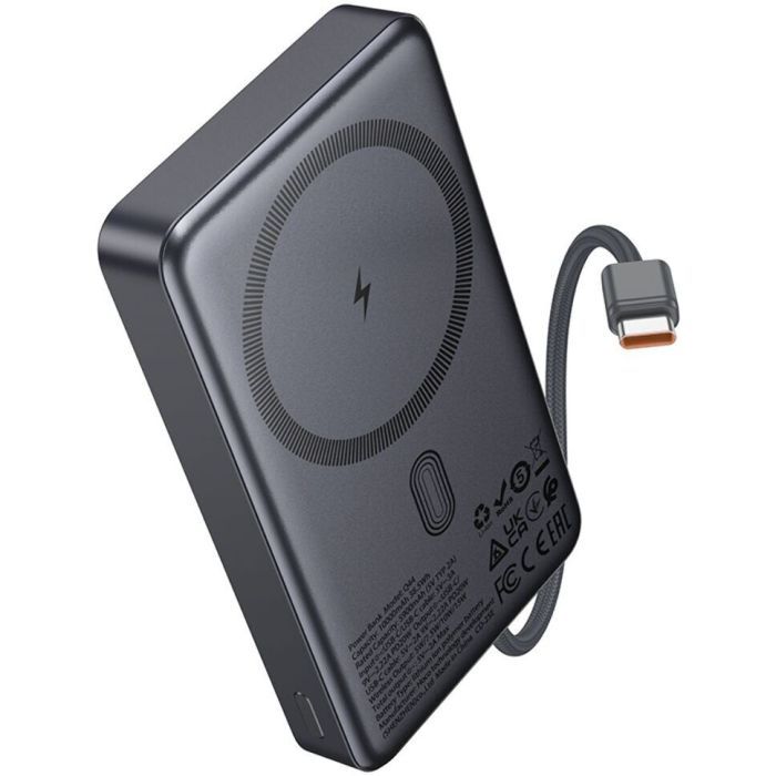 Батарея універсальна HOCO 10000 mAh Origen Dual PD/20W Magnetic with cable Type-C Metal Gray (Q44 / 714983) зображення 3