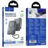 Батарея універсальна HOCO 10000 mAh Origen Dual PD/20W Magnetic with cable Type-C Metal Gray (Q44 / 714983) зображення 8
